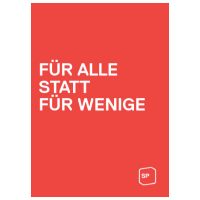 Papierplakat F4 «Für alle statt für wenige»